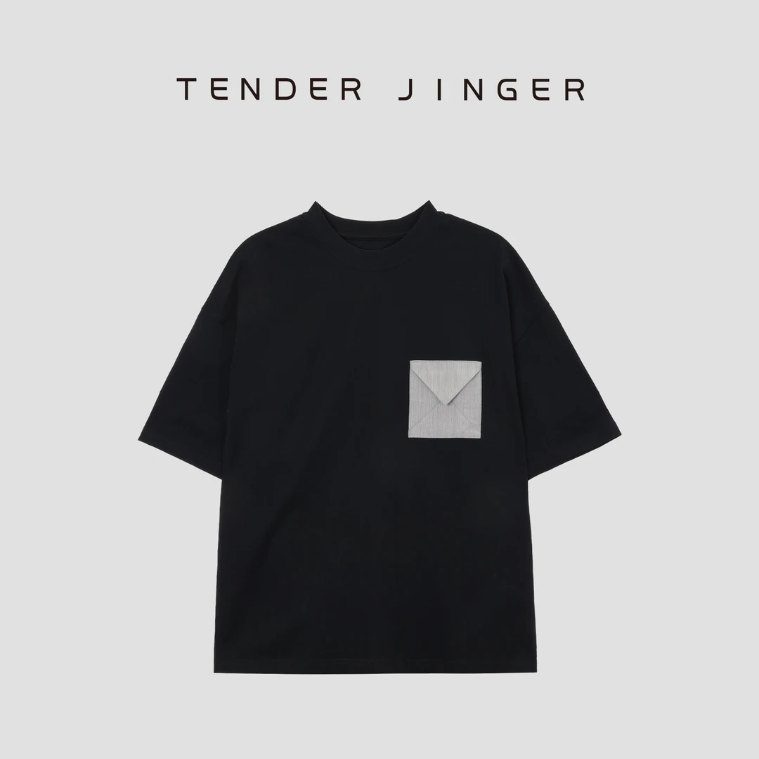 Tender Jinger【专柜】男女同款撞色信封贴袋短袖T恤T52FCC80020