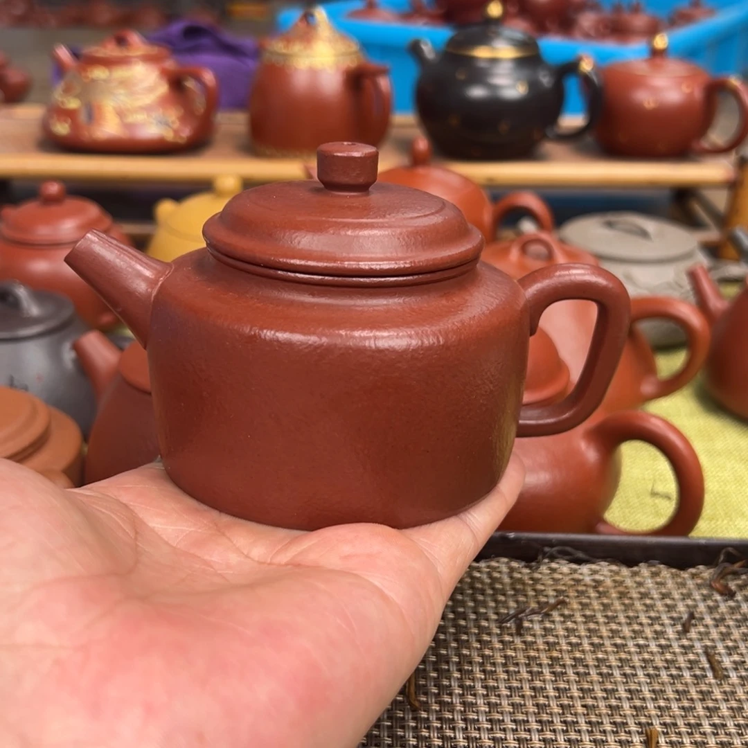 茶壶紫砂完美品德钟160 CC朱泥全手工