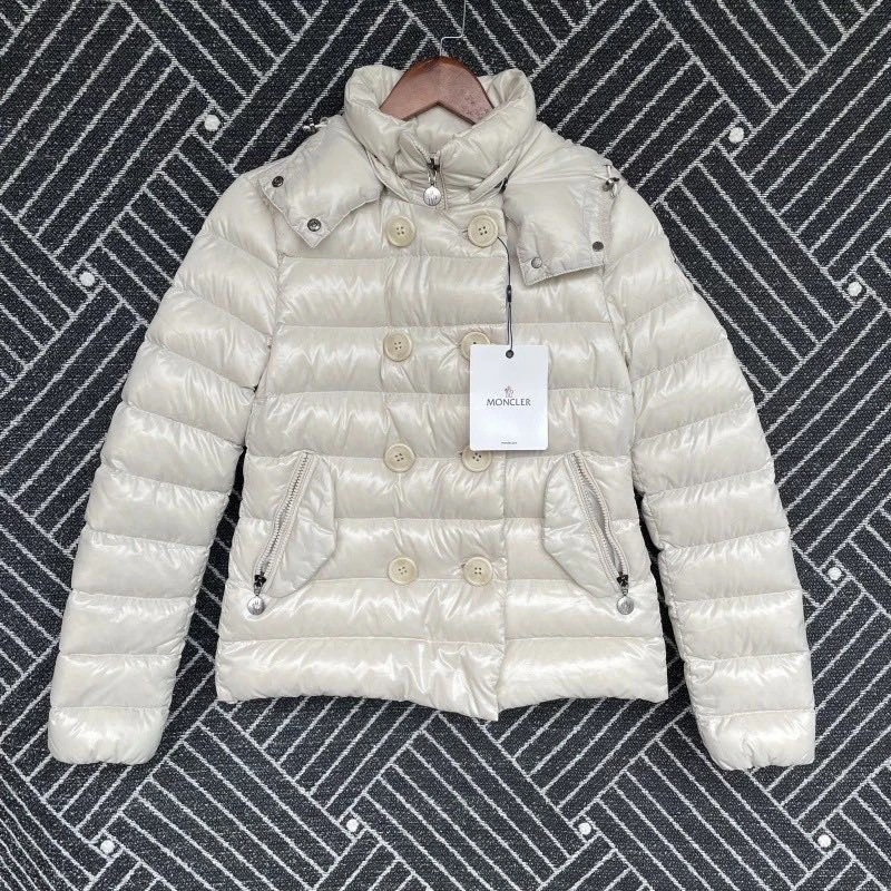 99新 MONCLER 99新Moncler蒙口双排扣连帽羽绒服外套/2码/18089