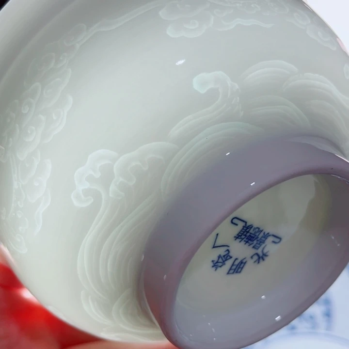 青花玲珑5.5寸饭碗祥云