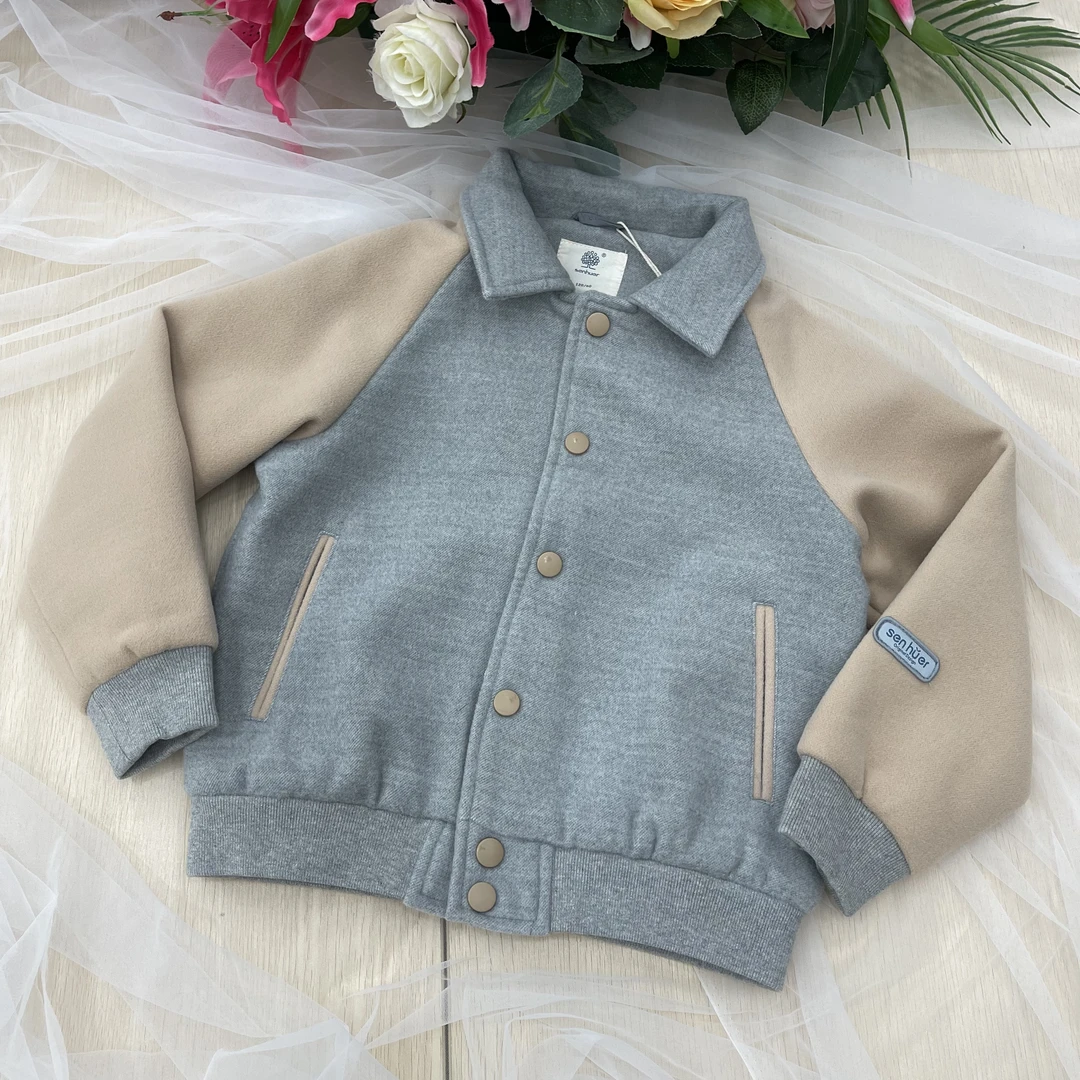 实体品牌童装男童气质款夹克款呢料加里外套儿童秋季3313013099