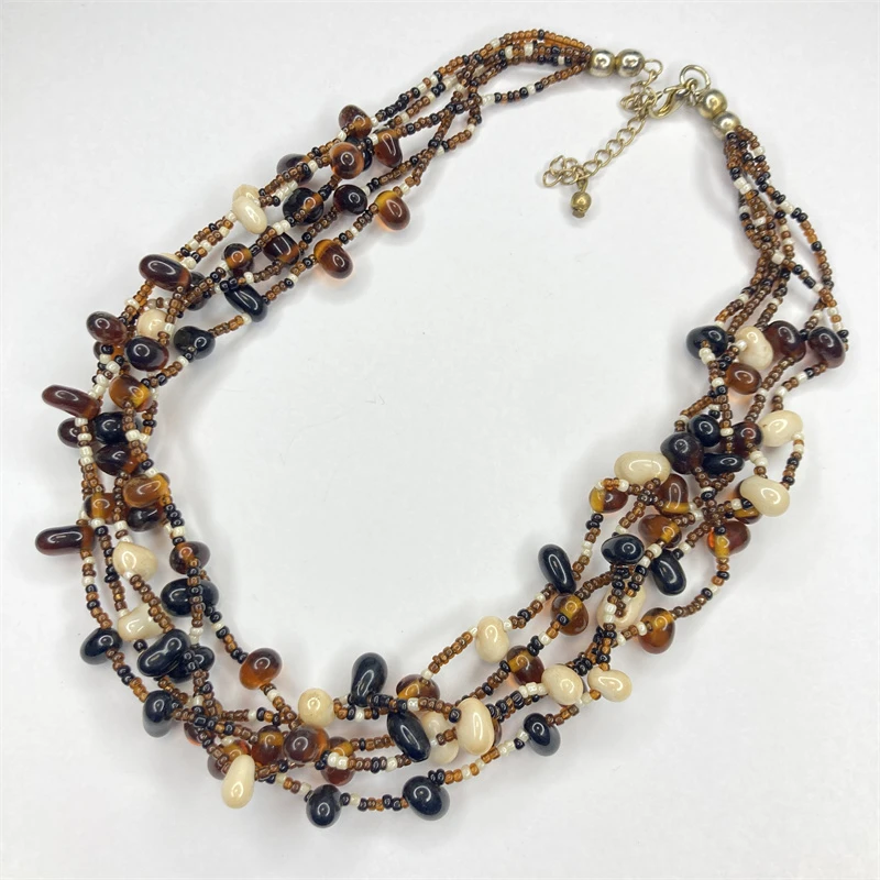 合金项链 多层琉璃项链2-23【2061224-022】