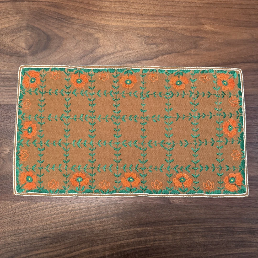 五子植｜47*27｜手工刺绣茶席｜知己刺子绣