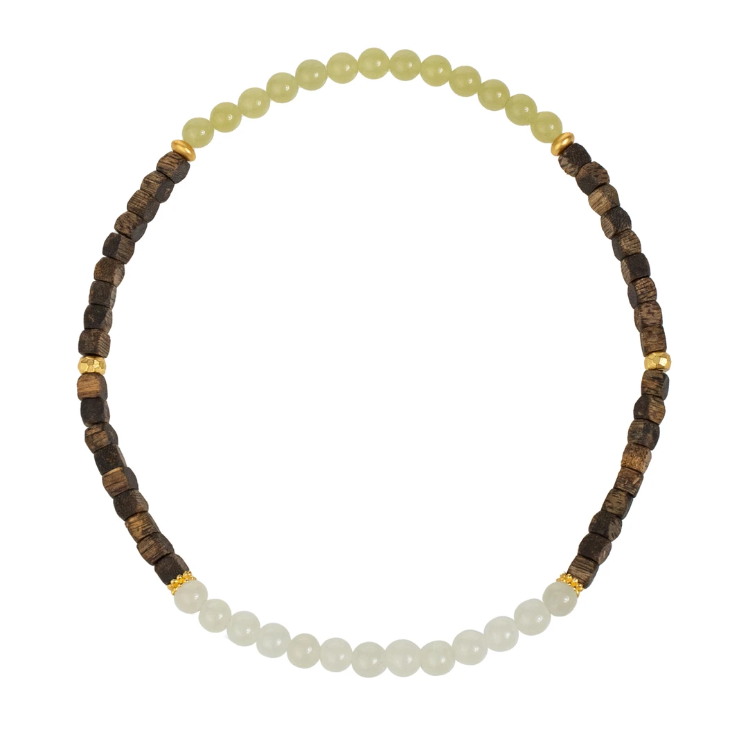 925银手链 【山巾子·山水一程】山野系列S925纯银镀金隔珠原创手链