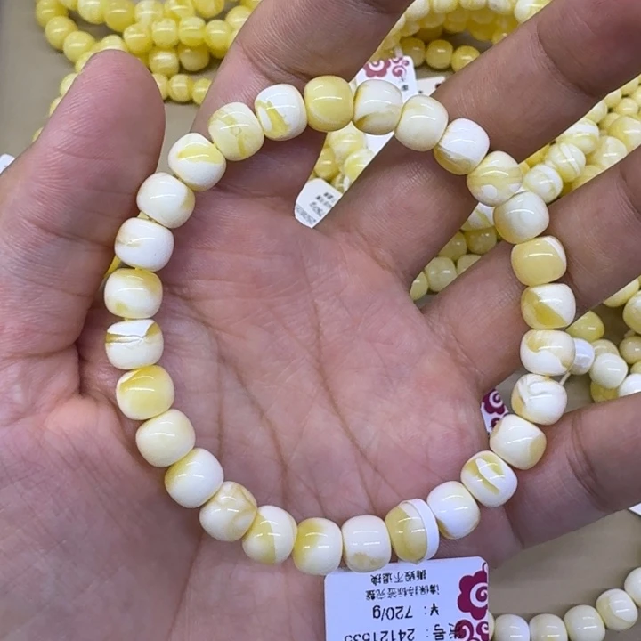手串琥珀未镶嵌蜜蜡金瓷单圈