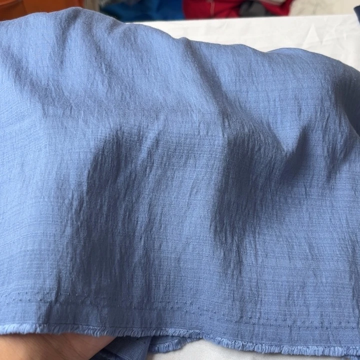 浅蓝色麻棉3米。