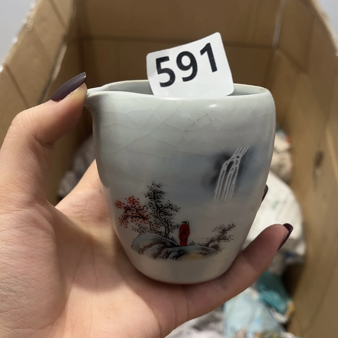 瓷片茶摆件工艺品摆件666