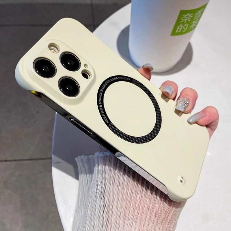 适用苹果16promax手机壳iPhone15/14新款磁吸无边框13/12网红简约