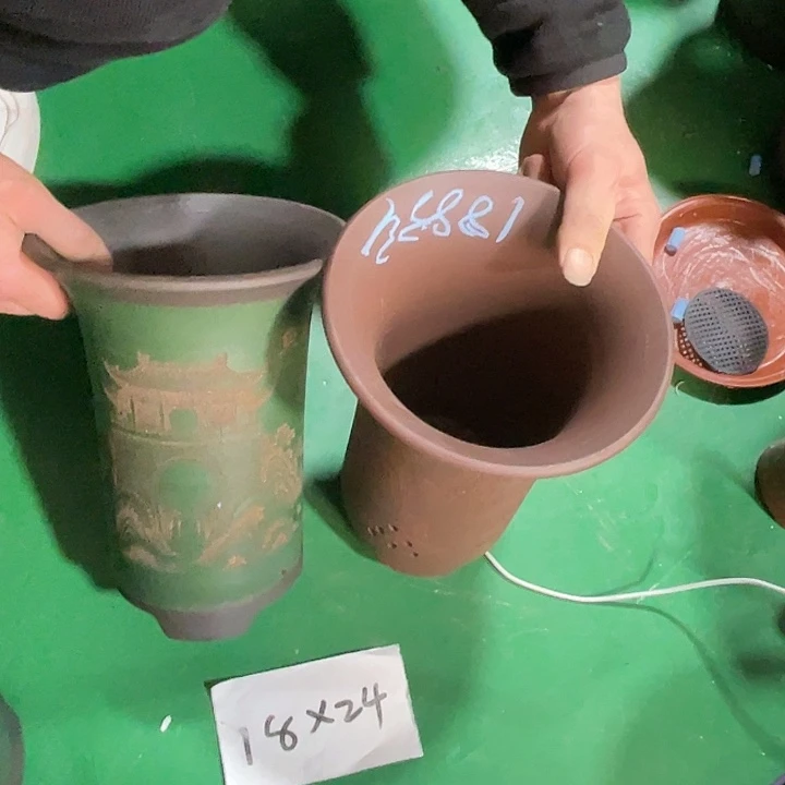 幸***星花盆紫砂微瑕中号
