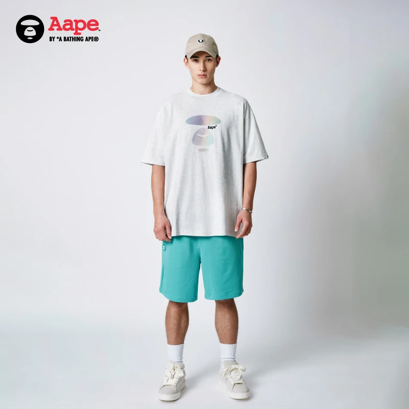 Aape旗舰店男装25春夏渐变图案印花潮流休闲短袖T恤1642XAO