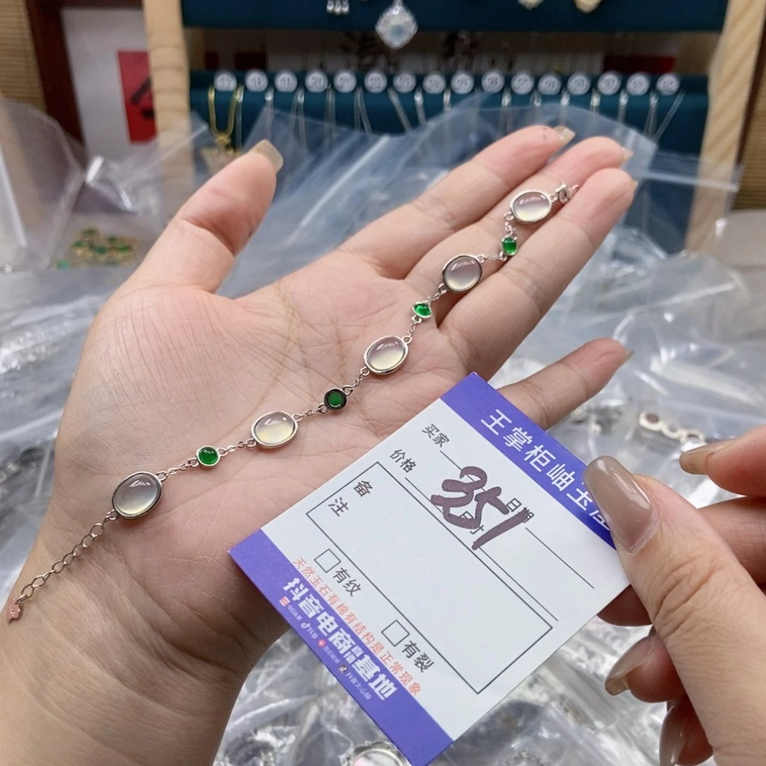 岫玉银S925镶嵌吊坠吊坠