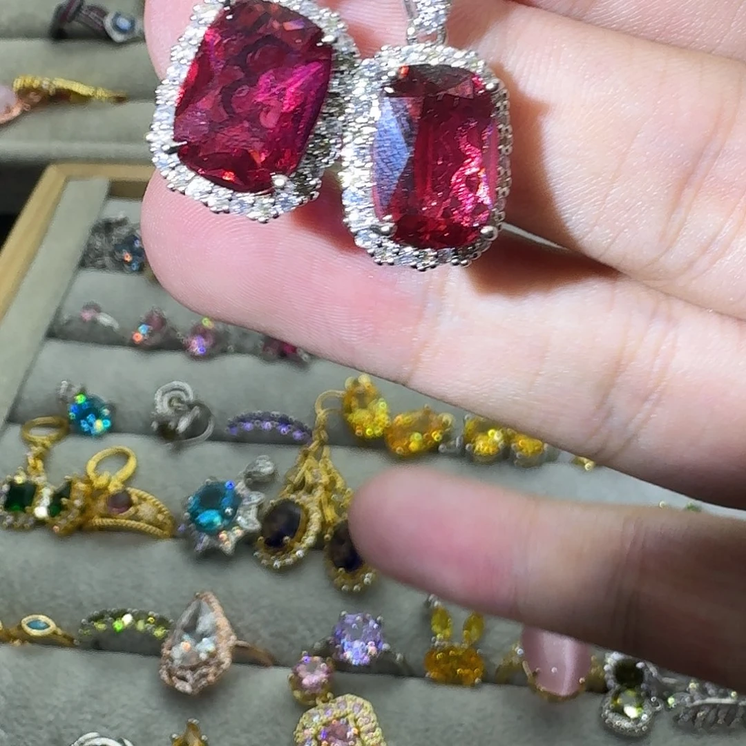 水晶戒指银S925镶嵌