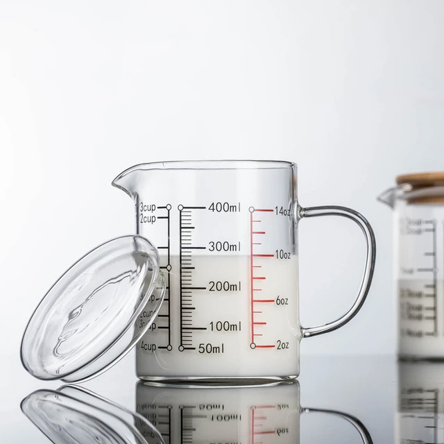 mrwater耐热玻璃量杯刻度杯加厚牛奶杯厨房烘培微波炉加热玻璃杯