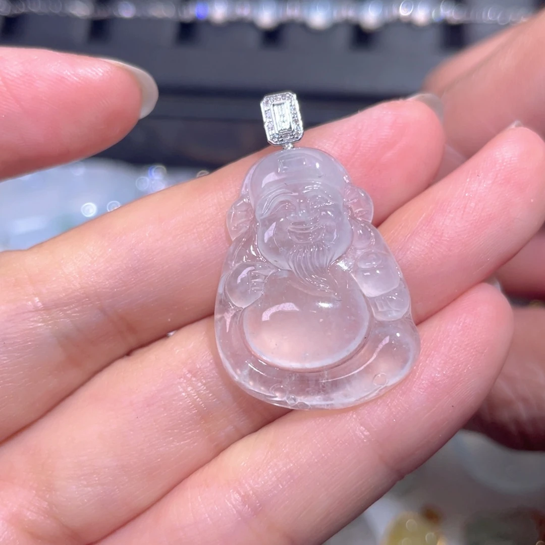 颈饰18K金镶嵌翡翠翡翠