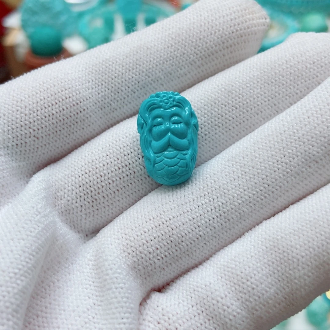 绿松石未镶嵌美人鱼