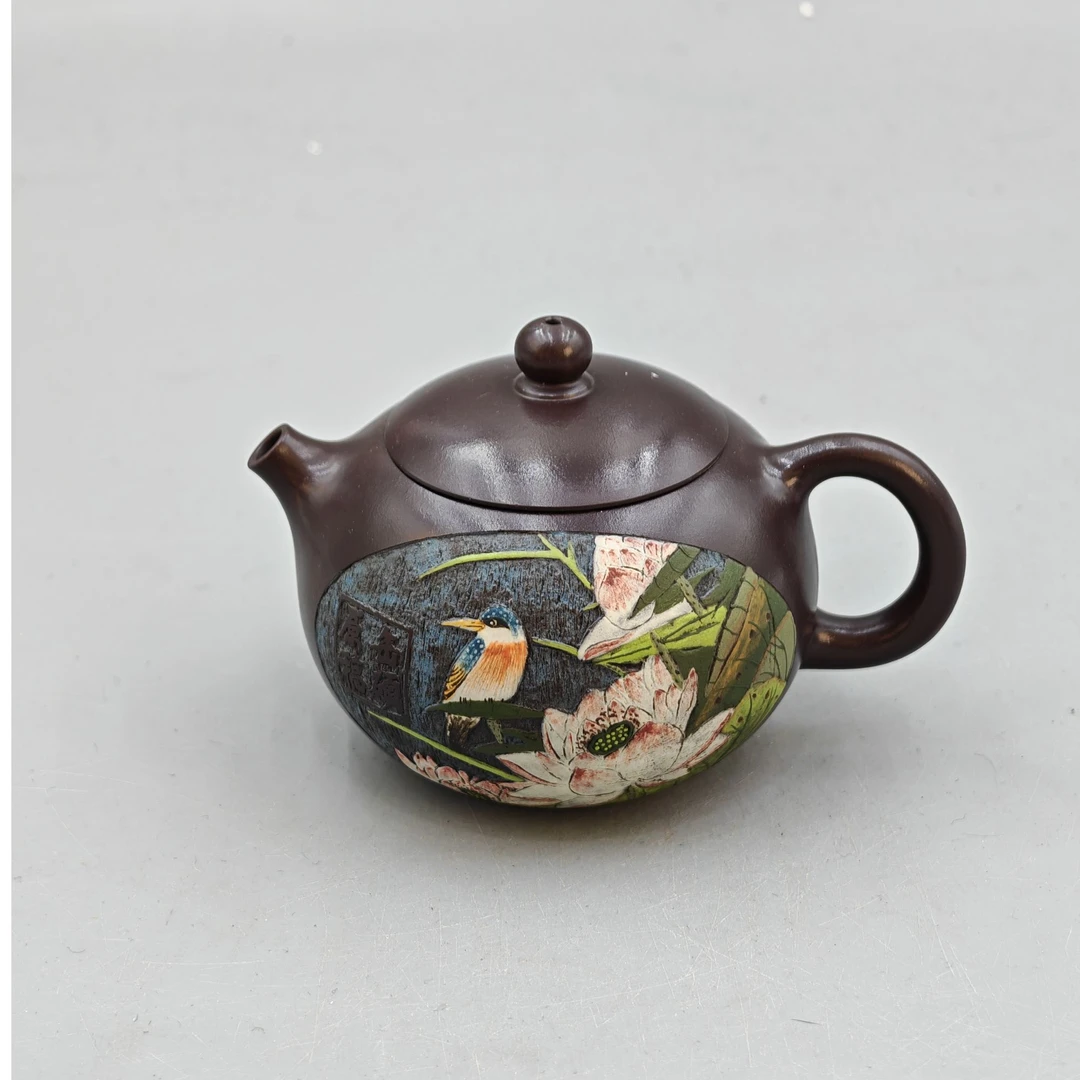 顾洪方-西施（缶硕原稿 顾景舟）绀紫泥   220cc 紫砂茶壶