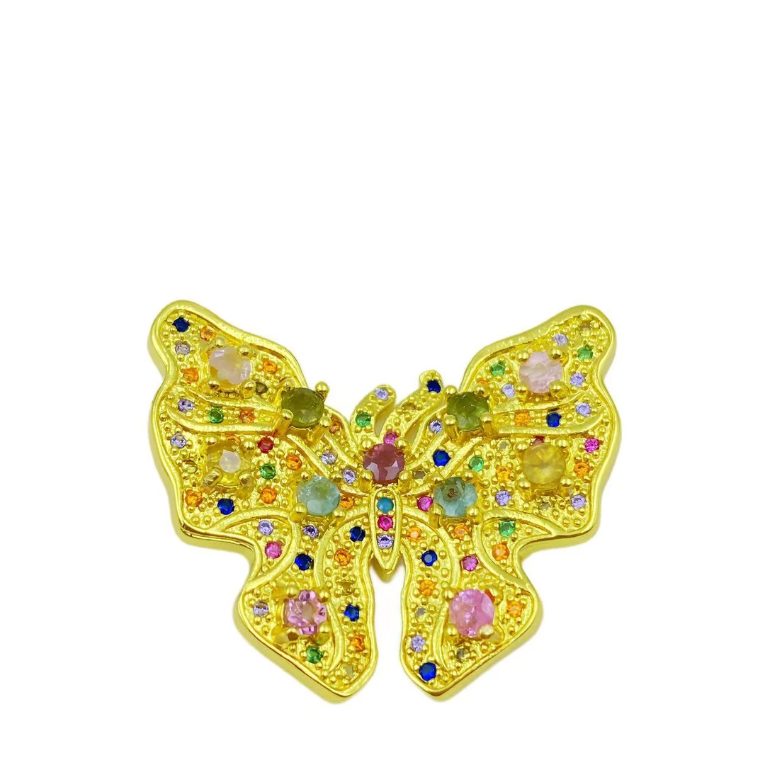 碧玺满钻轻奢蝴蝶吊坠C1395（不含链）