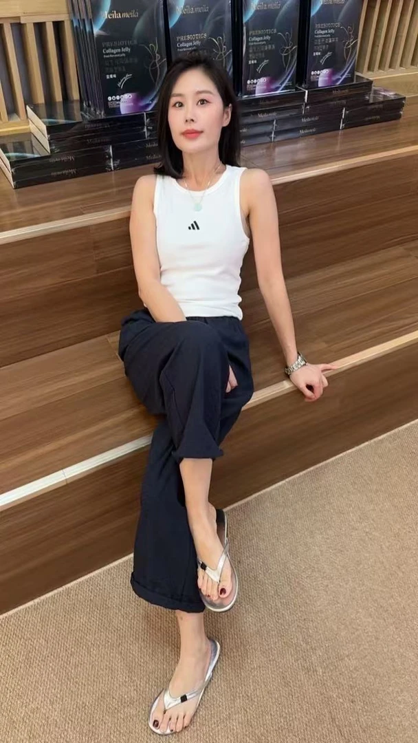 MissHuo  夏季棉麻裤 藏青色  A  85221-2