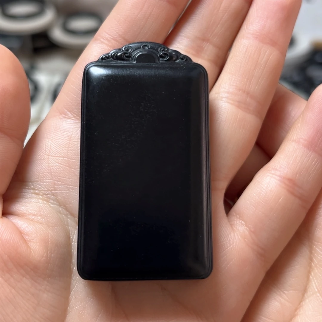 【闪购商品】和田玉（墨玉）老料36无事牌未镶嵌半*闲