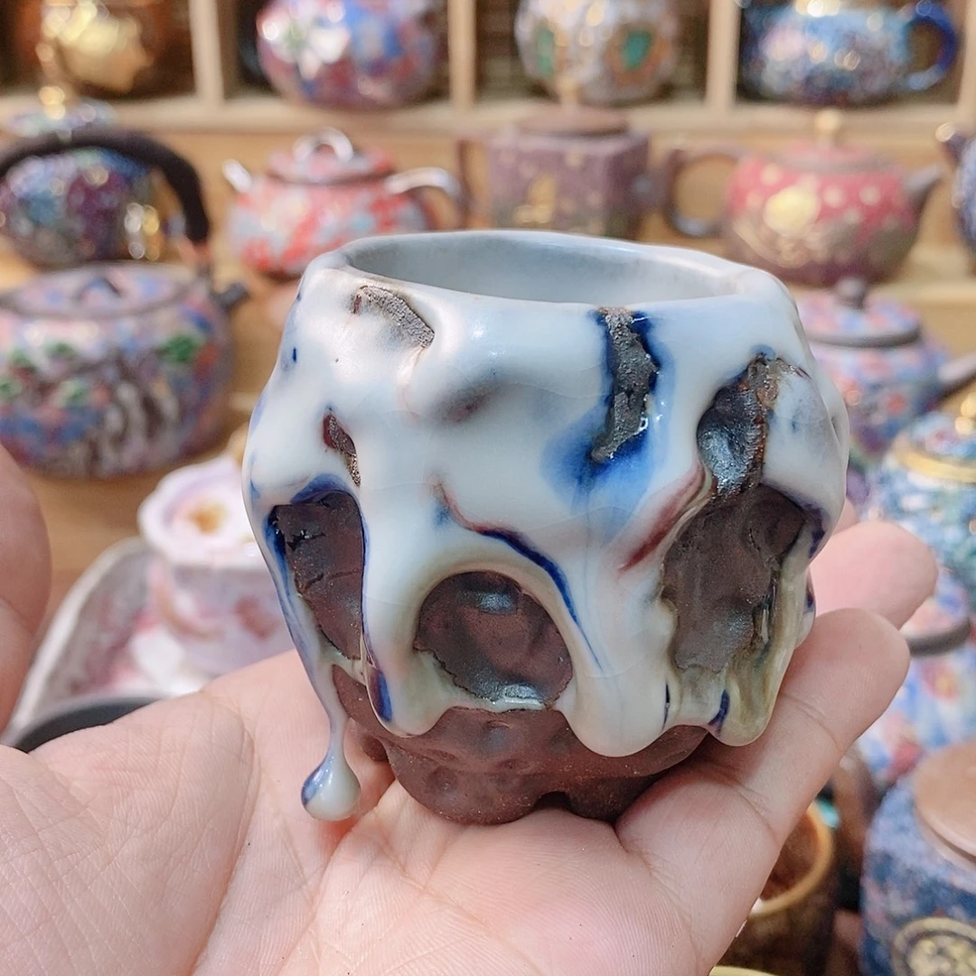 粗陶志野柴烧茶器