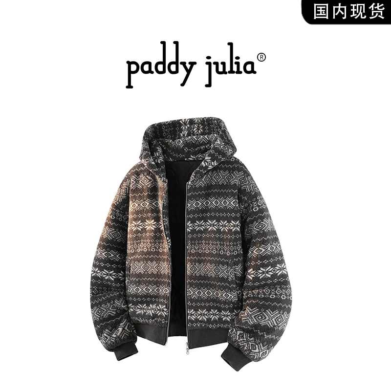 Paddy julia美式高级感棉服男士秋冬季加棉加厚保暖痞帅外套棉衣
