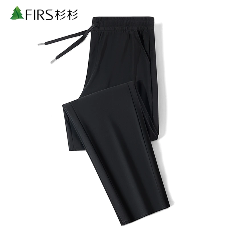 杉杉夏季凉感薄款宽松速干吸汗透气休闲裤弹力冰丝裤男士运动休闲