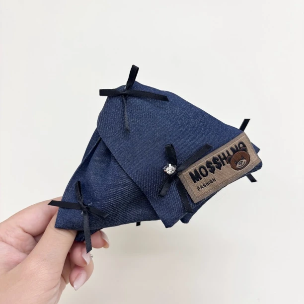 L189夕洛牛仔小熊贝壳夹11cm抓夹复古港风抓夹法式女日韩发夹