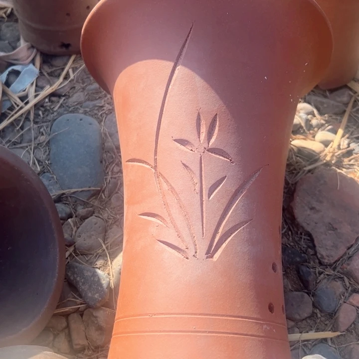 红陶紫砂兰花盆盆wei x