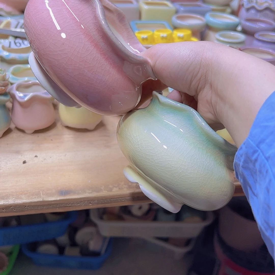 陶瓷花盆当场满12包邮