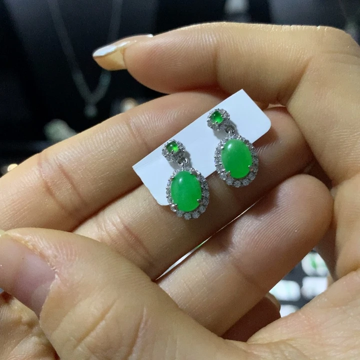 翡翠银S925镶嵌戒指