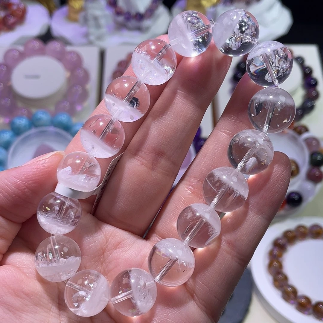水晶未镶嵌手链白幽灵手链