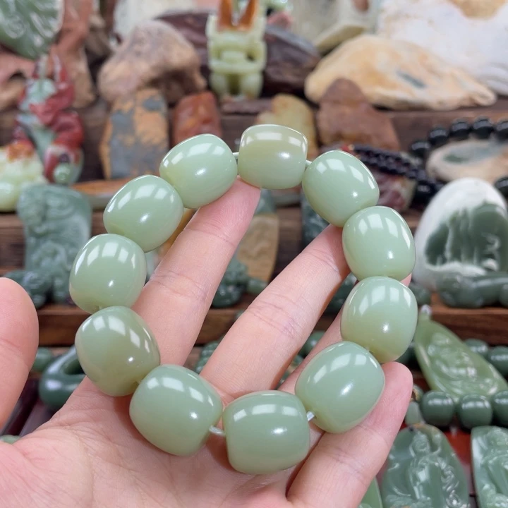 岫岩老玉（透闪石质玉）手串未镶嵌用****8