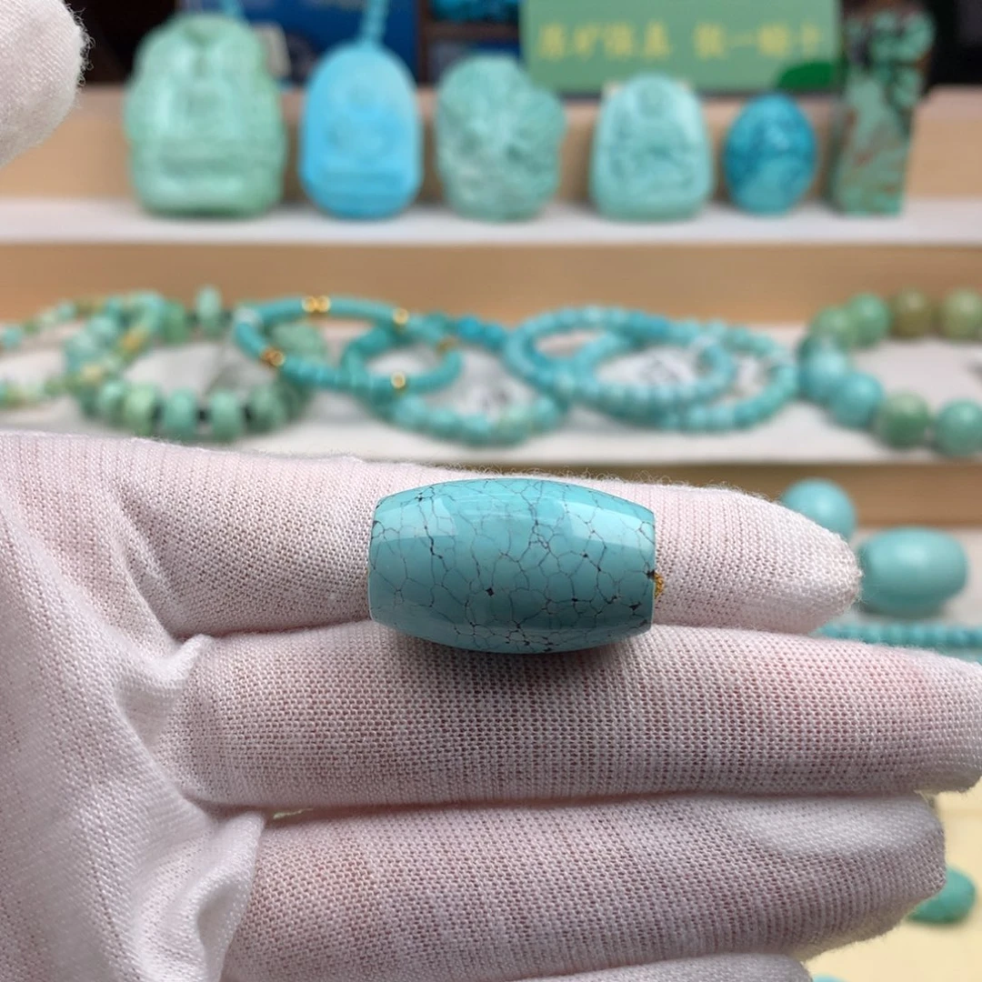 未镶嵌绿松石珠宝奇石15.8mm