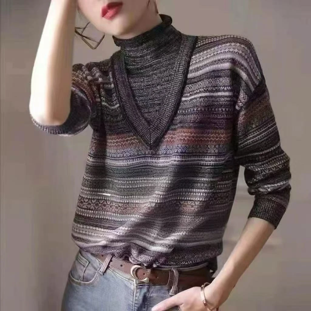 【虎玉妹海宁濮院】重工金丝打造女士羊绒衫