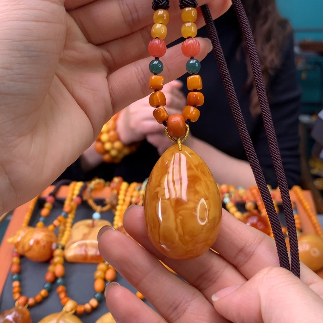 蜜蜡未镶嵌颈饰天然