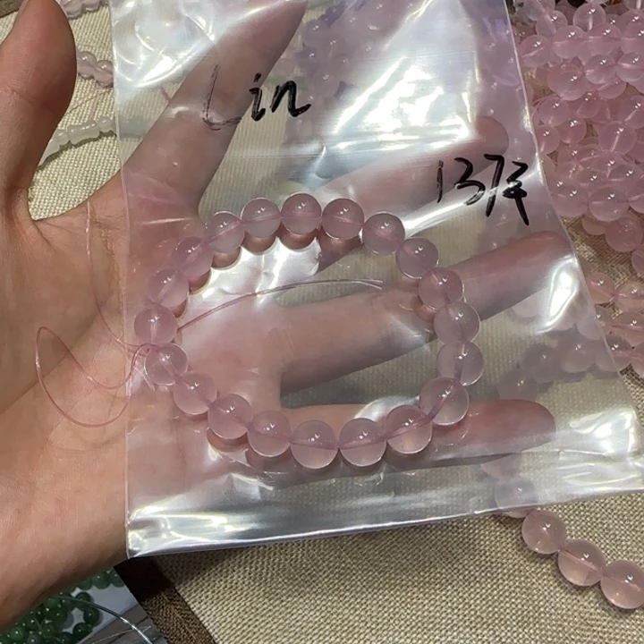 L****水晶手链未镶嵌粉水晶卡8