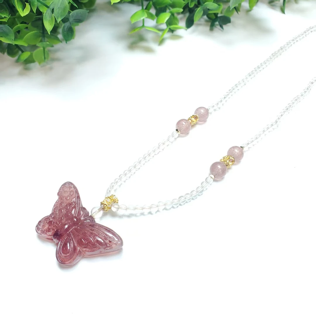 S547【赵小姐】百搭款草莓晶吊坠