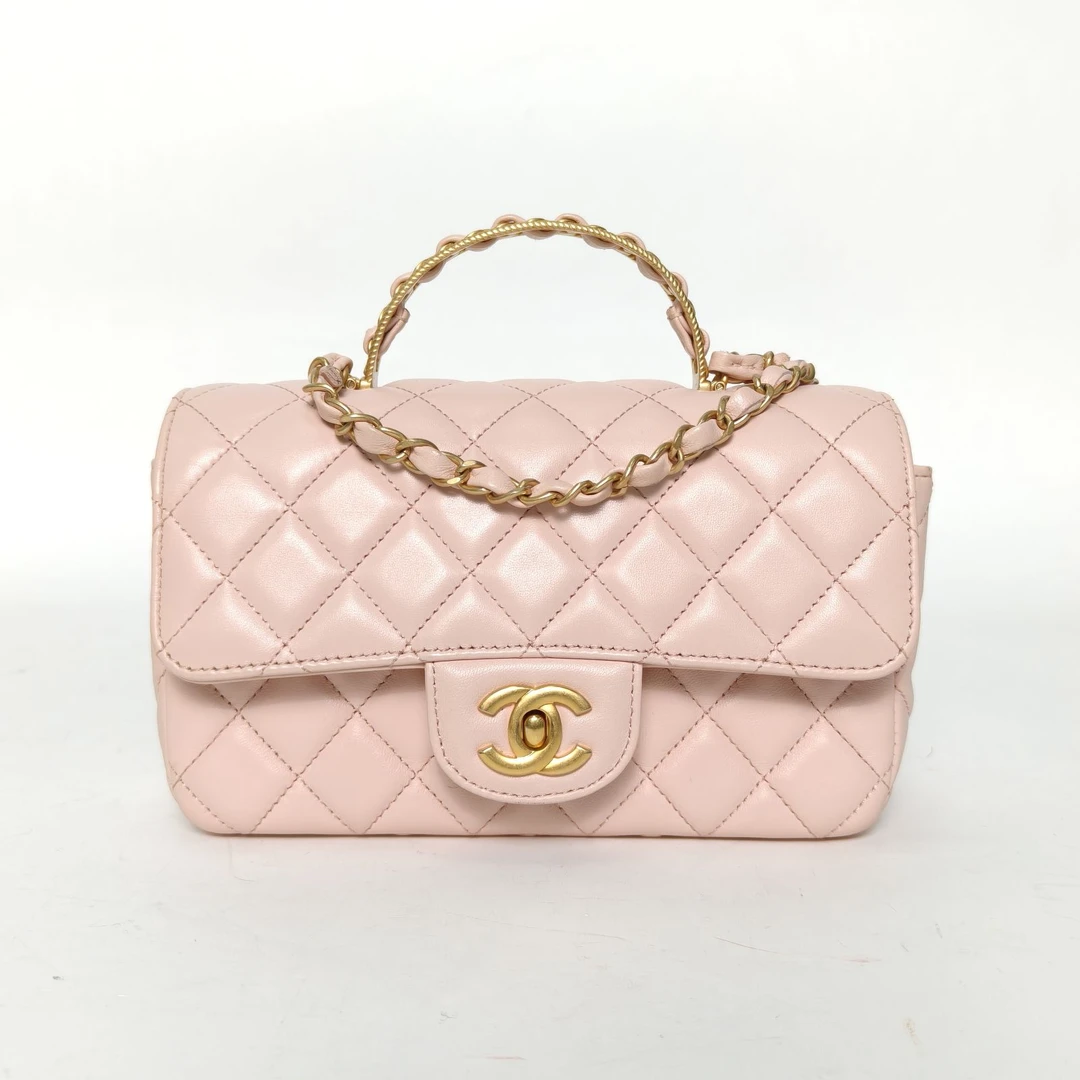 95新 Chanel/香奈儿 【念念】CF 23K 大mini 手提 粉色包