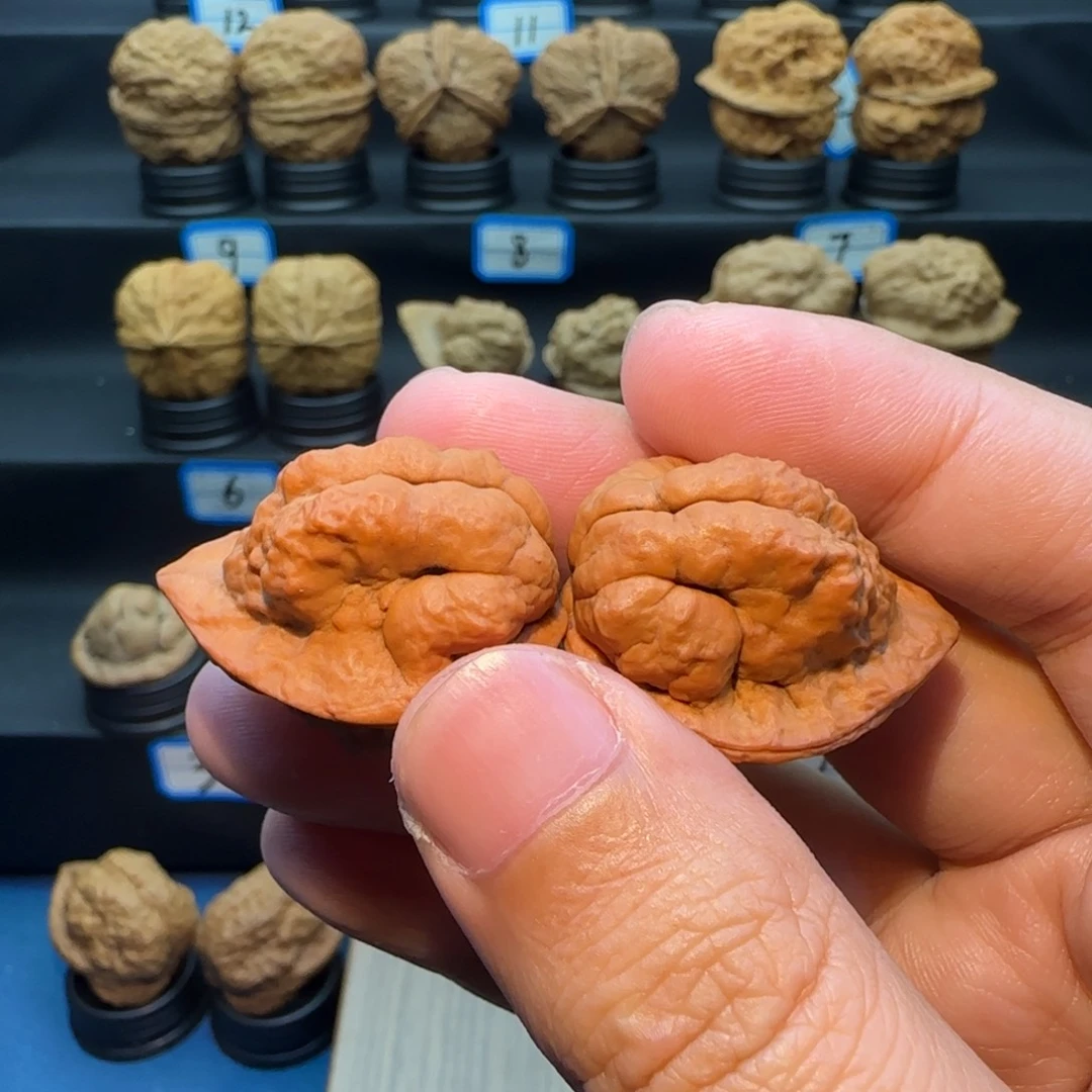 羊***总桃核把件小云石观音