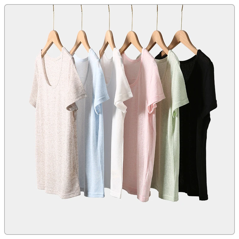 休闲简约纯色百搭短袖针织衫--SSS8100