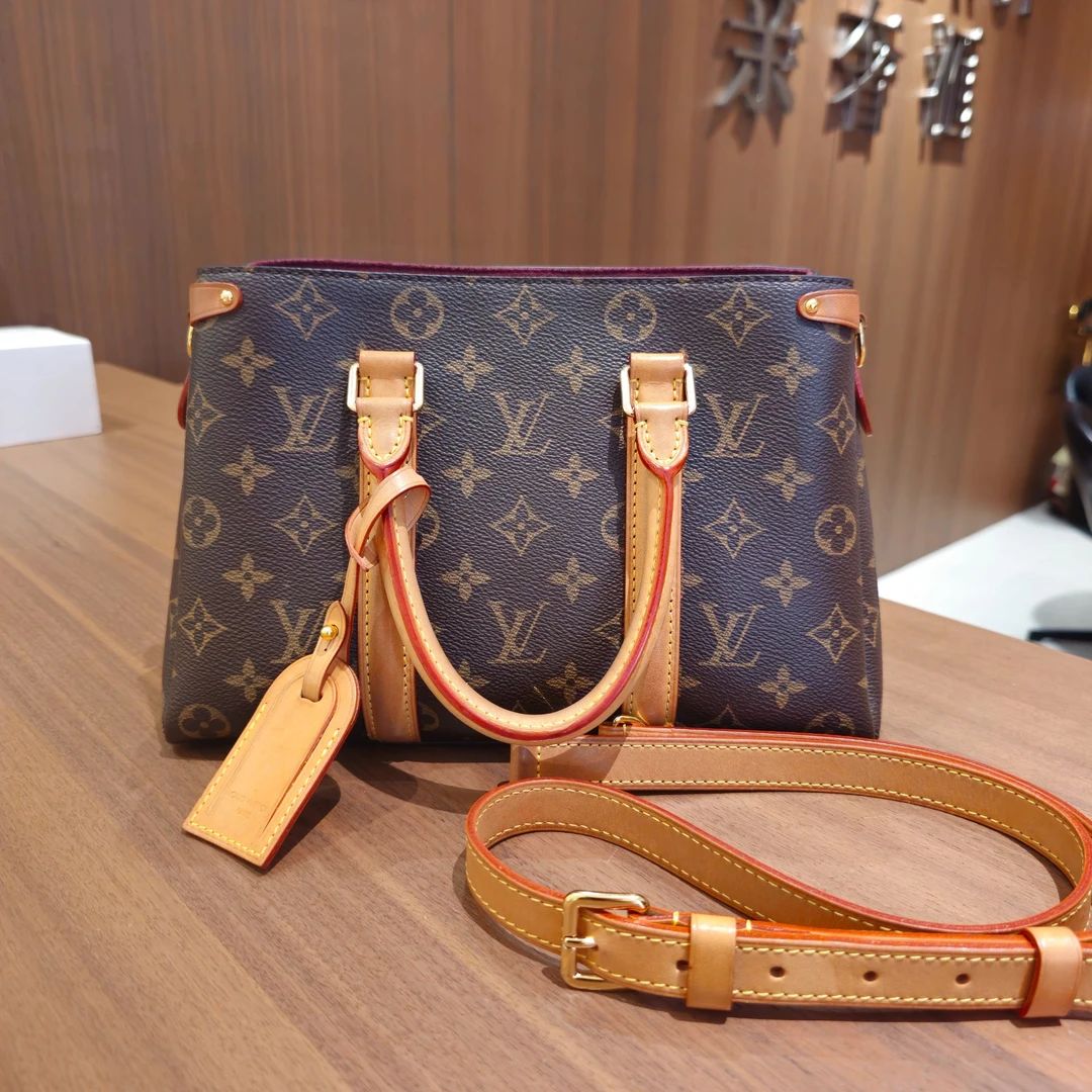 95新 LouisVuitton/路易威登 LV soufflot 老花蒙田BB