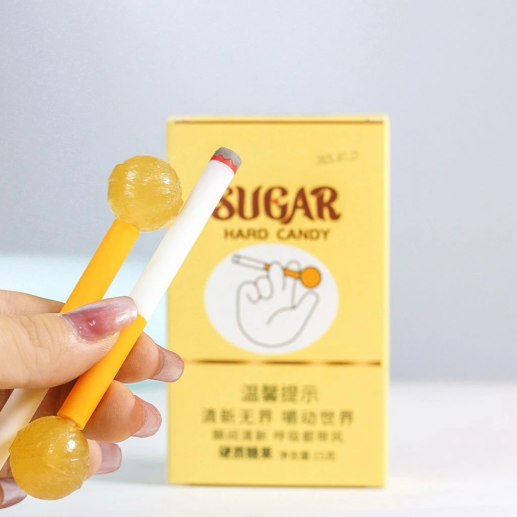 果真汇创意烟杆网红爆款趣味校园可食用水果味烟形状棒棒糖