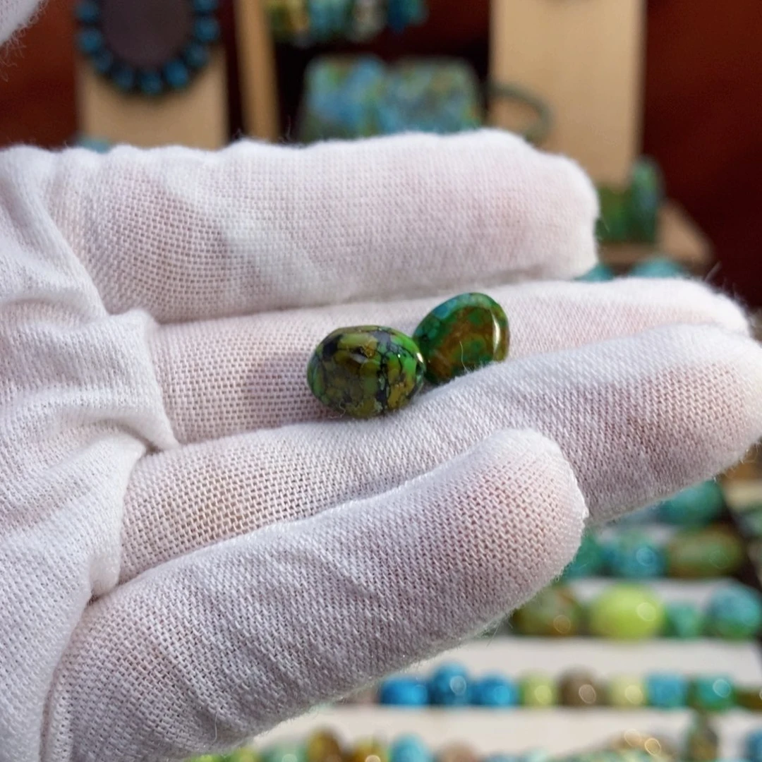 定制绿松石玉华豆子