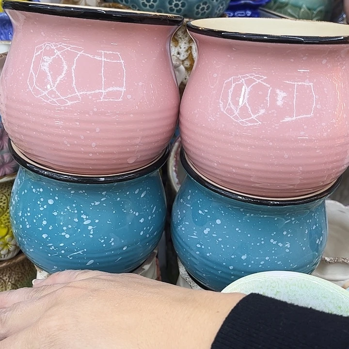 多肉植物陶瓷花盆.9.99包邮有孔