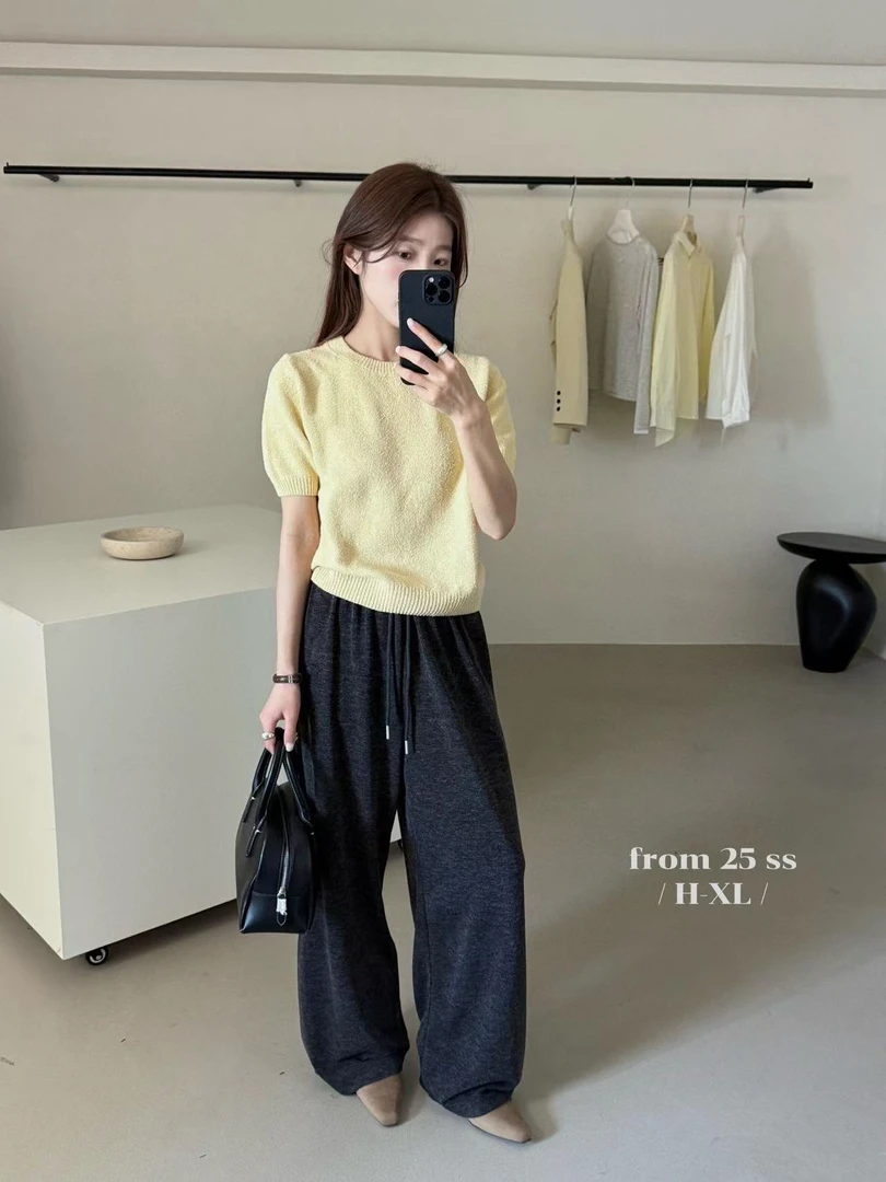 HXL@881523 小马刺绣 韩系简约百搭刺绣短袖毛衣 2-24