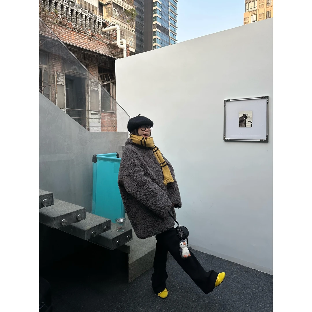 【NO退NO换】Our2【大女主毛毛外套】秋冬休闲毛呢外套【X5105】