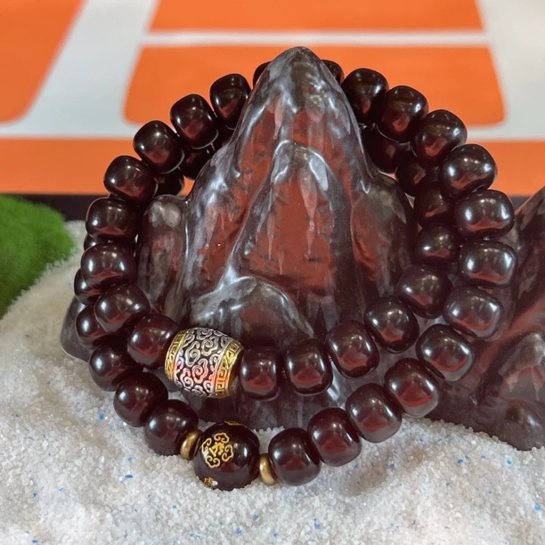 X009-2黑菩提双圈-规格10×8mm（无礼盒）