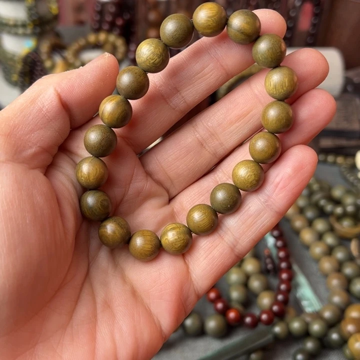 木绿檀木手串10单圈手串