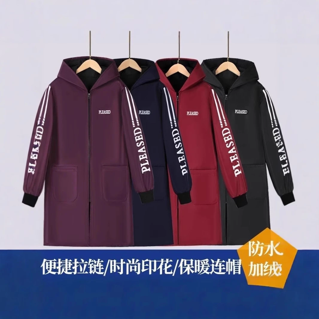冬季加绒防水爆款耐脏工作服新款成人长袖女款加厚耐脏干活罩衣