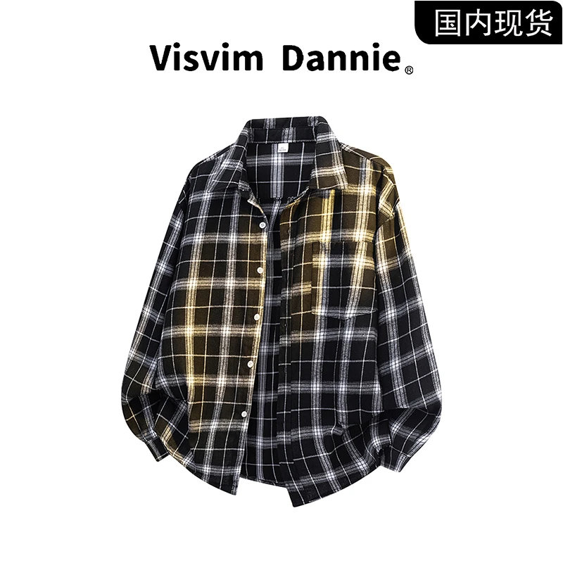【品牌现货撤柜清仓】VISVIM DANNIE复古格子长袖衬衫男宽松上衣